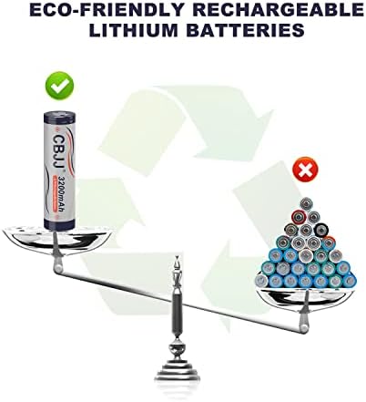 CBJJ 18650 3,7 Volts Bateria recarregável Top plana de 3200 mAh Bateria de íons de lítio para lanterna e farol