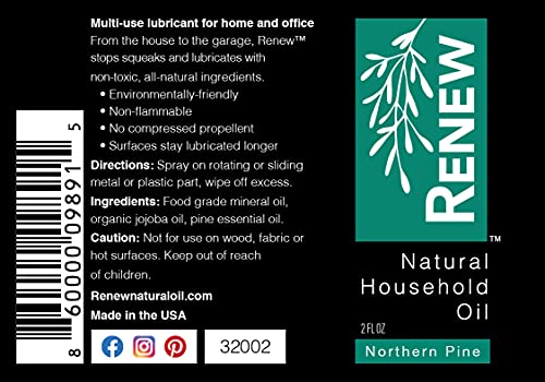 Renove o petróleo doméstico natural do aroma do norte do pinheiro 2 oz, fixar dobradiça de porta estridente, portas rangentes,
