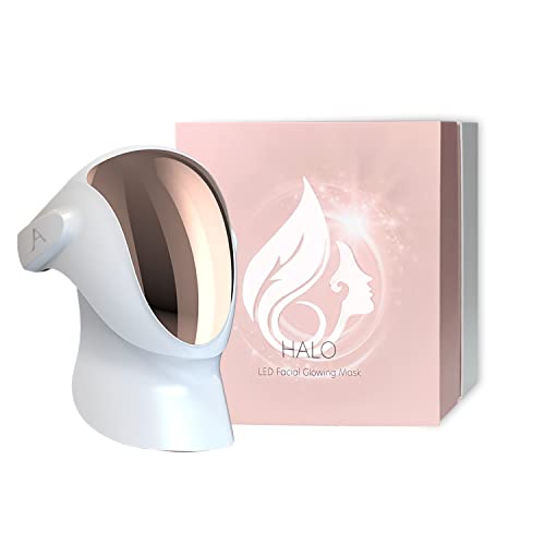 Terapia com máscara facial de Aphrona LED, Halo LED LED Light Terapia Facial e Máscara de Cuidados com a pele do pescoço, luz