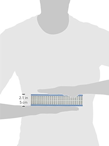 Brady WM-525-549-PK Pano de vinil reposicionável, preto em números brancos e consecutivos Cartão de marcador de fio