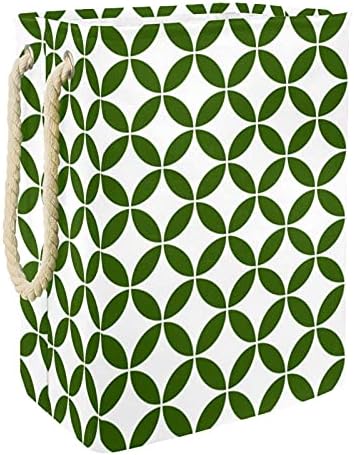Indicultor japonês tradicional verde geométrico padrão circular grande cesto de roupa prejudicável a água cesto de roupas de roupas