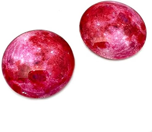 Cabochons de olho de vidro da lua vermelha para pendente que faz arames jóias embrulhadas taxidermia artesanal ou