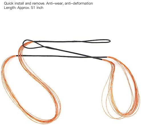 Ruiqas Recurve Bow String 51 polegadas, barbante de fibra de poliéster durável para esportes ao ar livre Acessório de arco e