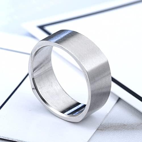 Kolesso 8mm anel de noivado de casamento anéis quadrados homens homens homens anel personalizado personalize anel gravado anel-40215