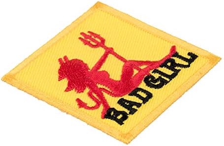 Bad Girl Red & Yellow Devil Patch, Patches Ladies