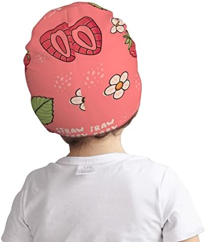 Linda cor de morangos coloridos para crianças para meninos meninas bebês gorros malha chapéus de inverno