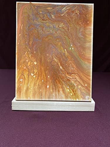 Obra de arte de tinta de fluido acrílico original em tela - 11 x 14 - Raios solares