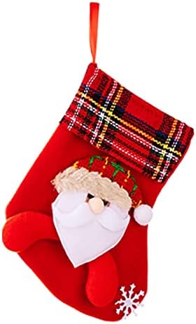 Guirlanda de poinsettias artificiais para o ar livre Big Sockings Candy Socks Decorações de Natal Decorações de festa