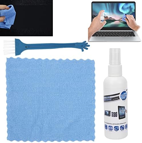Kit de limpeza de tela, inclui limpeza de panos e escova de poeira macia, limpador de tela de TV portátil para impressões digitais/manchas