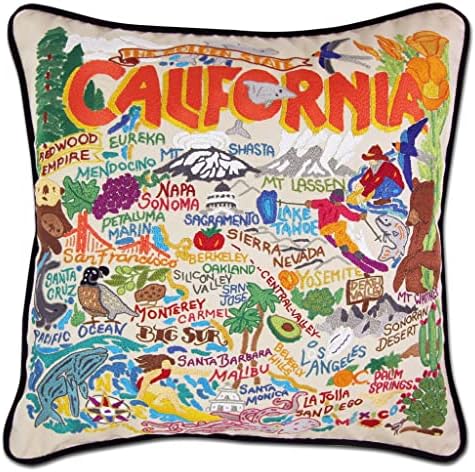 Catstudio California bordou o travesseiro decorativo bordado