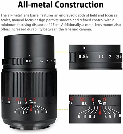 7artisans 25mm F0.95 APS-C Lente Prime Manual Prime Apertura para Fuji x Mount Camera