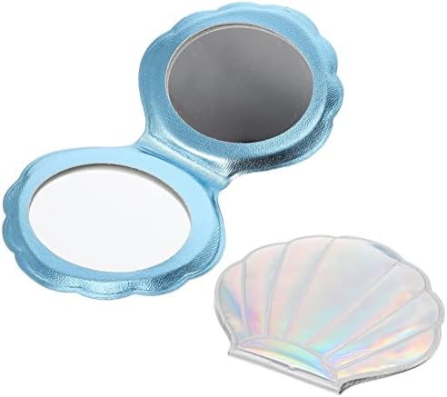 Espelho de bolsa beaavorty 2 pcs espelhos compactos espelhos de viagem espelho de brilho brilhante espelho de mão dupla e lacial