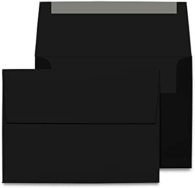 Envelopes pretos pretos 5x7 - envelopes pesados ​​para convites e cartões de felicitações - 40 pacote