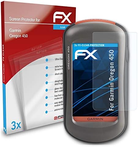 Atfolix Screen Protection Film Compatível com Garmin Oregon 450 Protetor de tela, filme de proteção Ultra-Clear FX