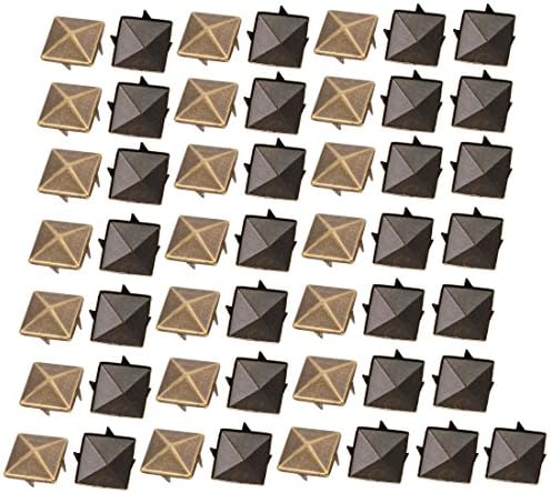 Aexit 50pcs 15mm Hardware de papel quadrado Brad Bronze Tom BRAD Bronze para Scrapbooking Modelo de Artesanato Diy: