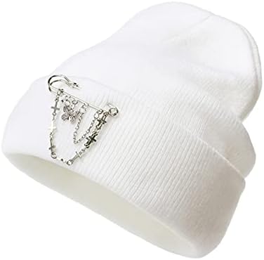 BDDVIQnn Mulheres tricotadas chapéus de gorro desleixado mantêm adulto malha neutra quente chapéu de inverno decorar