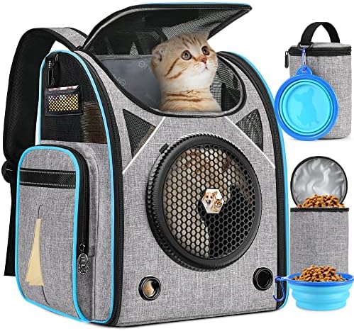 Conjunto de transportador de mochila de gato: Mochila da transportadora de animais de estimação para mochilas pequenas