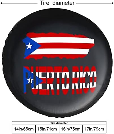 Mapa Bandeira do Protetor de Pneus de Couro de Porto Rico PU