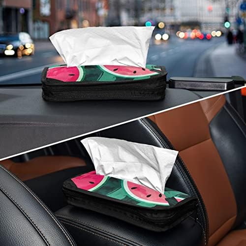 Titular do tecido do carro Summer-Watermelon-Cool-Colol Dispenser Dispenser Holder Backseat Tissue Case