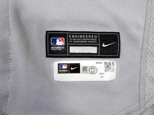 2020 Kansas City Royals Matt Reynolds 46 Jogo emitido POS Usou Grey Jersey DG 6 - Jogo usou camisas MLB usadas