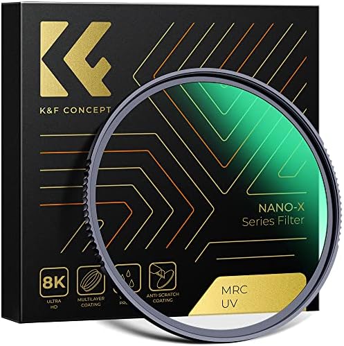 K&F Concept 86mm MC Filtro de proteção UV com 28 revestimentos de várias camadas HD/Hidrofóbico/Arranhado Ultra-Slim