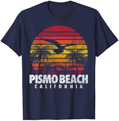 T-shirt Pismo Beach Vintage California Retro Sunset Mulheres T-shirt Gift