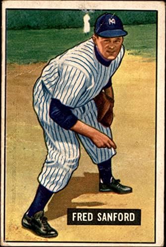 1951 Bowman # 145 Fred Sanford New York Yankees VG Yankees