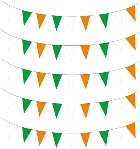 Dia da bandeira irlandesa de Stpatrick Clovers Decoração de partidas de bandeira Decoração da casa 6m/236in Decorações de festa