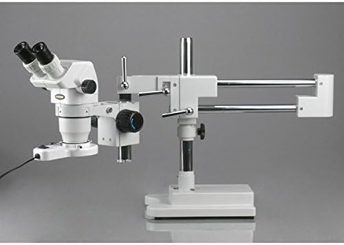 AMSCOPE ZM-4B Microscópio de zoom estéreo binocular profissional, EW10X Ecyepieces, ampliação de 6.7x-45x, objetivo de zoom 0,67x-4,5x,