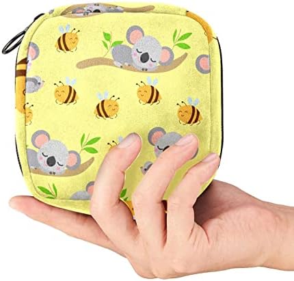 Bolsa de maquiagem de abelhas Koala fofa, bolsa de cosméticos, bolsa de higiene pessoal portátil para mulheres e meninas