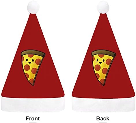 Linda pizza de desenho animado chapéu de natal macus food gorro engraçado para a festa festiva de ano novo de natal