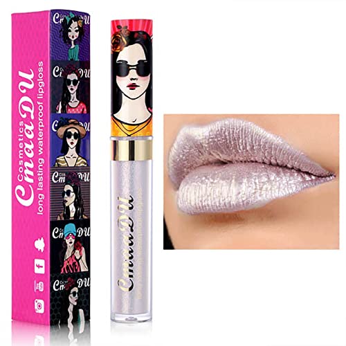 Maquiagem orgânica para meninas 11 cores Glitter Lip Gloss aveludado há muito tempo hidratante antiade
