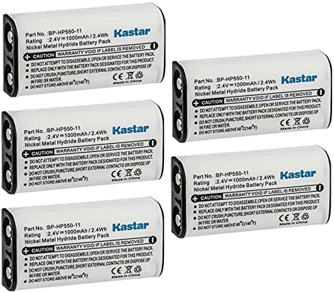 Kastar 5-Pack 2.4V 1000mAh Ni-MH Substituição de bateria para bateria Sony BP-HP800-11, Sony MDR-RF995 MDR-RF995RK fone de ouvido