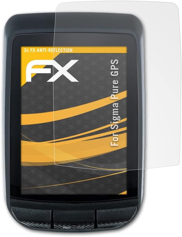 Protetor de tela AtFolix compatível com filme de proteção de tela GPS puro Sigma, filme de protetor FX anti-reflexivo e absorvente