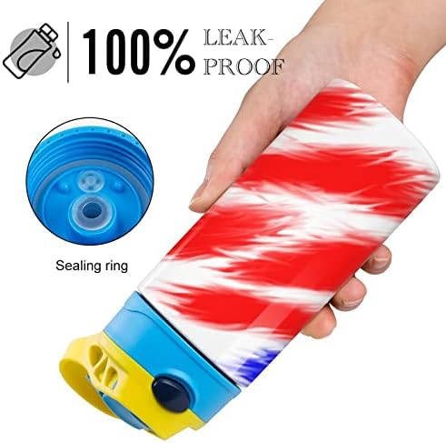 Thermo Cup 500ml American Flag Isoled Water Bottle com palha para esportes e viagens