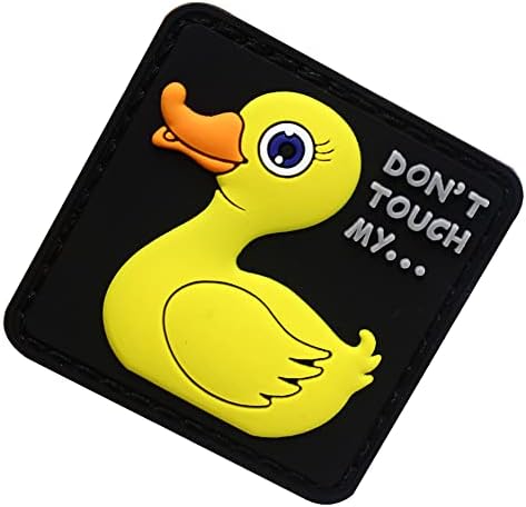 3d pvc engraçado pato de desenho animado Don't Touch My.BrutB Patch Brandges Badges emblem
