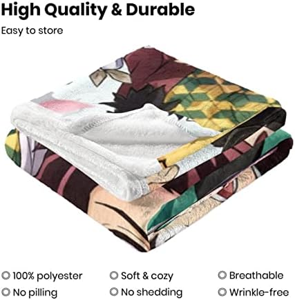 Cobertor de Lunuaoe para meninos e meninas, Anime Flannel Moldores macios para toda a temporada 60 x50 -3