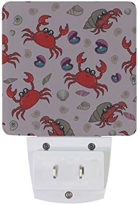NAANLE Conjunto de 2 fofas vida marinha animal marinho caranguejo vermelho e concha com pérolas divertidas de desenho animado em