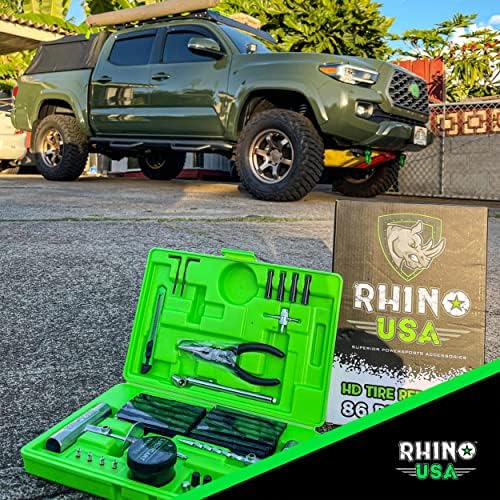 Rhino USA Pneus de plug kit de reparo de plugue fixam perfurações e plugues com facilidade - kit de reparo de punção de pneus