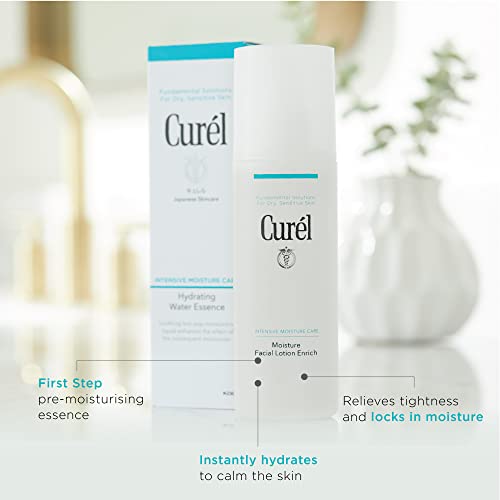 Curel Japan Cuidado com o Toner de essência da água hidratante, hidratante de face à base de água para pele seca, soro para rosto,