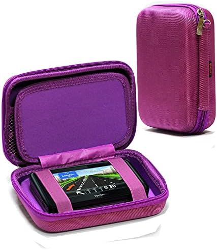 Navitech Purple Hard GPS Carting Case Compatível com Mappy - E -SY ITI E438T GP GPS de carro de 4 polegadas