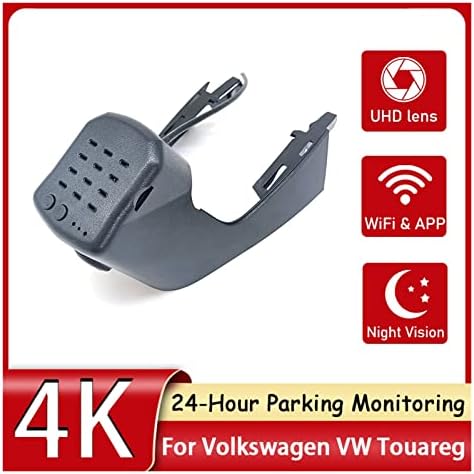 UHD, carro DVR WiFi Video Video Câmera de Dash Came 24H Monitor de estacionamento compatível com VW Touareg T ROC CR7