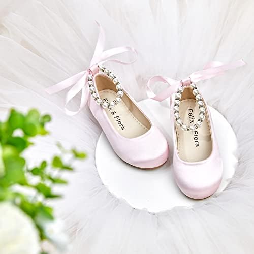 Felix e Flora meninas Criança Little Ballet Shoes - Flor Girls Mary Jane Flats Sapatos