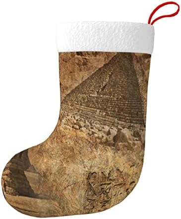 Meias de Natal de Aunstern Vintage Egípcia Pirâmide Egípcia Lareira de Duas Lados