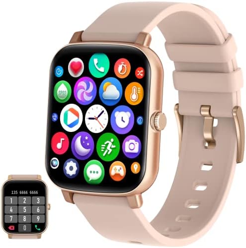 1.7 '' Phone Smart Watch Answer/Faça chamadas, relógio de condicionamento físico com chamada/texto de controle de AI, relógio