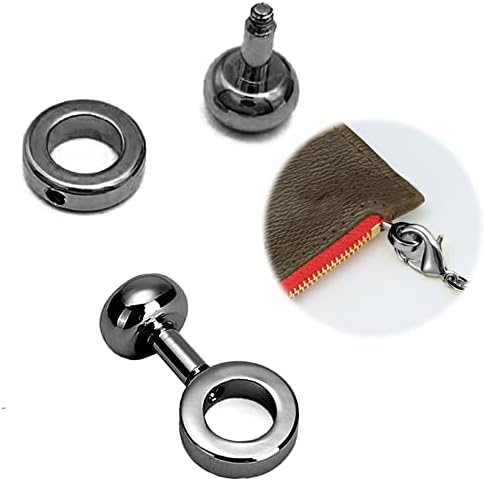 2pcs Brass Ball Studs rebite o anel/d para o artesanato de bolsa de couro crossbody