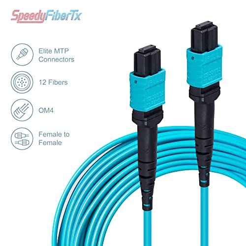 Speedyfibertx-2 pacote de 2 0,20 metros 12 elite de fibra MTP não-pinada para o cabo de tronco de fibra MTP, fibra