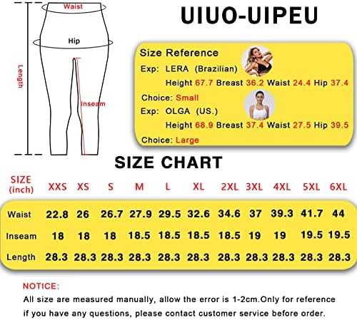 Padrão Uiuo-Uipeu Impresso Capri Leggings com bolsos para mulheres Tummy Control Yoga Capris