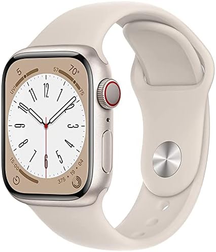 Apple Watch Series 8 - Case de alumínio Starlight com a Starlight Sport Band renovada)