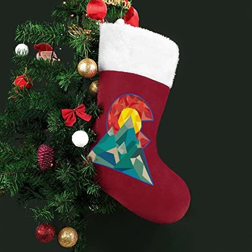 Colorado Geo Christmas Stocking Meias de Natal Pouch House Família Decoração de Natal